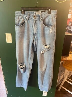 Levis Silver Tab 94’ Wide Leg Baggy Jeans Distressed Faded Jeans Size 30x31
